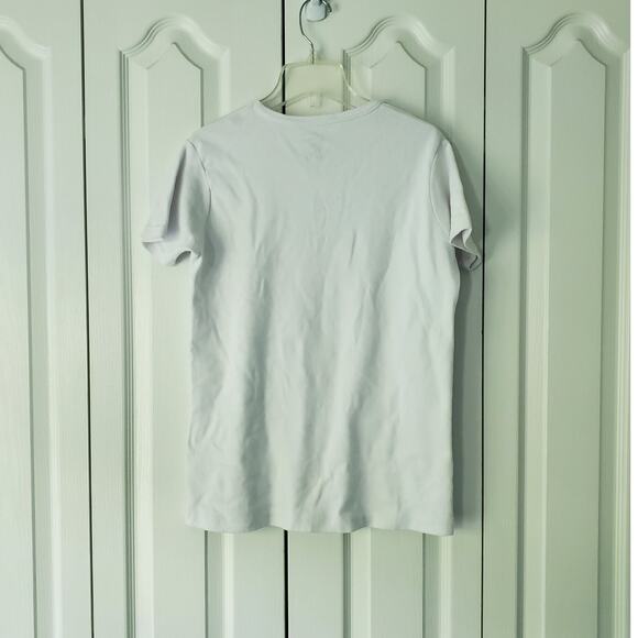 White Cotton Novelty Print Short Sleeve -Shirt M Fun Quirky Nautical Glam Casual - Picture 10 of 10